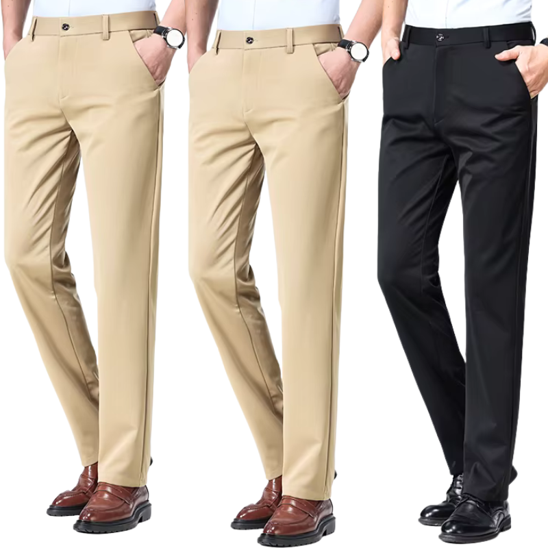 COMPRE 2 LEVE 3 | Calça Social Clássica Alfaiataria + Cinto de Brinde