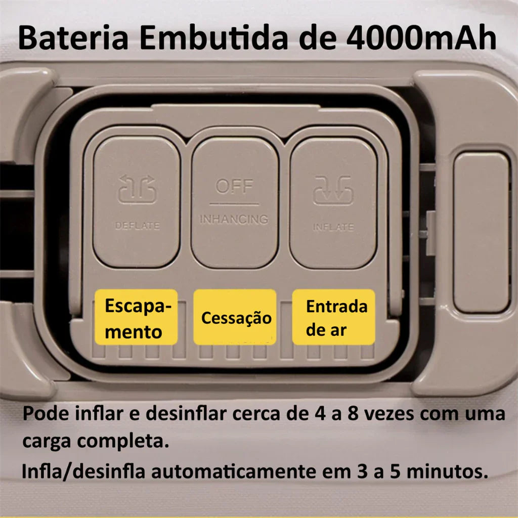 🔥Colchão Inflável Queen Casal Cama De Campanha Bomba Inflável Com Bateria De Lítio Integrada JOYFOX - Oferta limitada!🔥