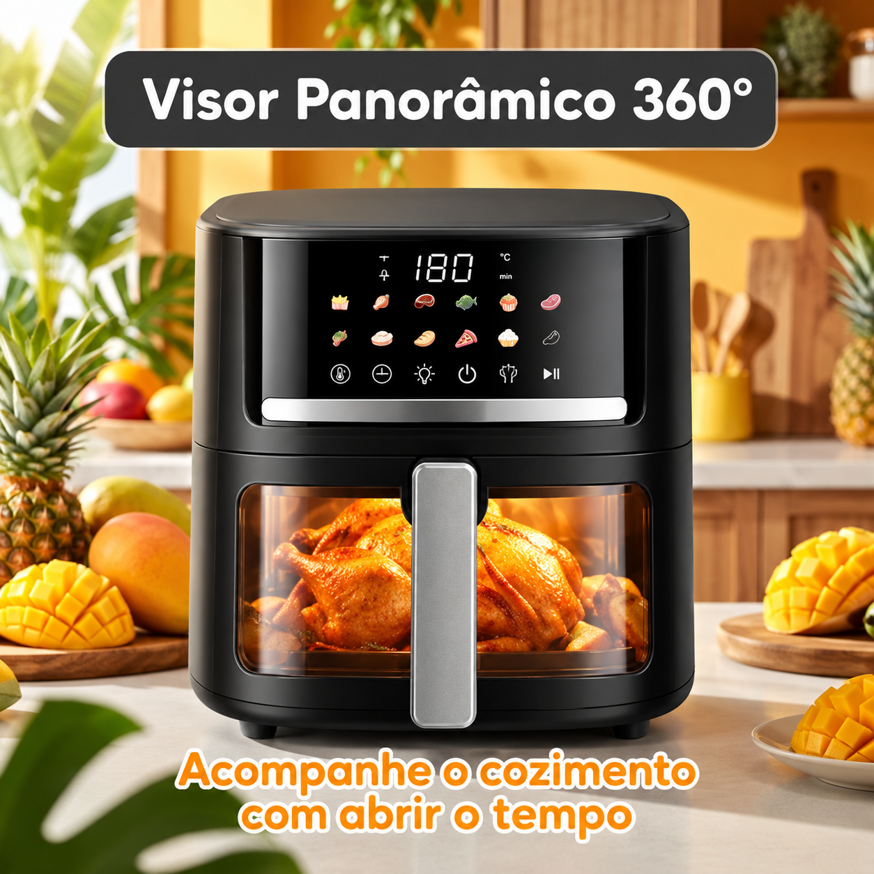 Air Fryer Gaabor 6,5 L Digital com Visor 5 em 1 — Praticidade para Toda a Família + Brinde - ULTIMAS 20 UNIDADES 🚨