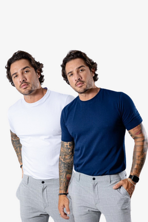 Kit com 2 Camisetas Cotton Tech Elastic