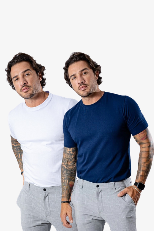 Kit com 2 Camisetas Cotton Tech Elastic
