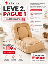 🚨 ÚLTIMAS UNIDADES: leve 2 poltronas e pague apenas 1 por R$ 119,90! Reclinável em 5 posições, macia, dobrável e perfeita para descansar ou receber visitas. Ganhe brindes exclusivos e aproveite agora — a promoção termina quando o estoque acabar! 🔥