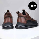 Tênis Masculino Estilo Couro De Crocodilo + Relogio de Brinde [Black-Friday]